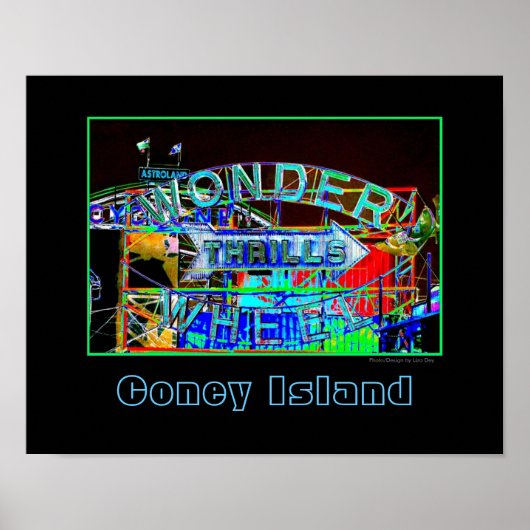 Psychedelisch Poster "Wonder Wheel Thrills" (Voorkant)