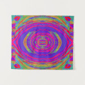 Psychedelisch radiaal patroon wandkleed (Voorkant (horizontaal))