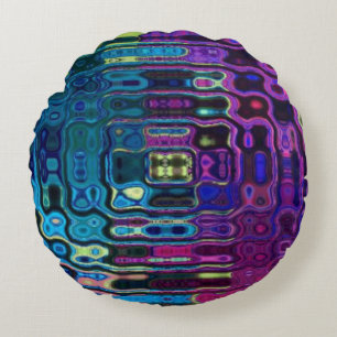 Psychedelisch ripple-effect rond kussen