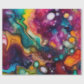 Psychedelisch surrealistisch Waterverf patroon Cadeaupapier (Vlak)