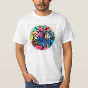 Psychedelisch T-shirt door F.Bizo White