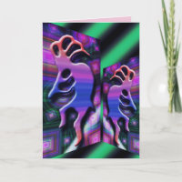 psychedelisch tribaal dansfeest wenskaart