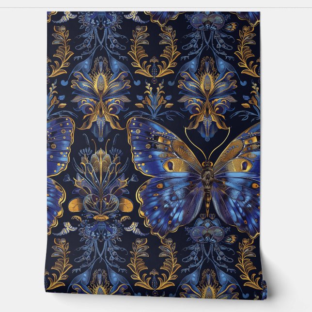 Psychedelisch vliegtapijt botanisch behang (Afrollen)