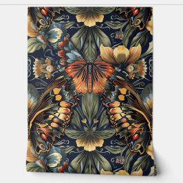 Psychedelisch vliegtapijt botanisch behang