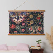 Psychedelisch vliegtapijt botanisch hangend wandkleed (Slaapkamer)