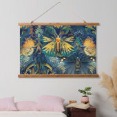 Psychedelisch vliegtapijt botanisch hangend wandkleed (Slaapkamer)