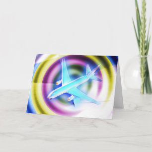 psychedelisch vliegtuig kaart
