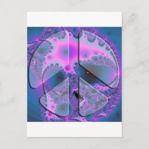 psychedelisch vredesbord briefkaart