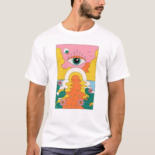 Psychedelisch woestijnshirt t-shirt (Voorkant)