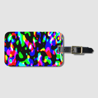 Psychedelische Abstracte Black Light Neon Kunst Bagagelabel