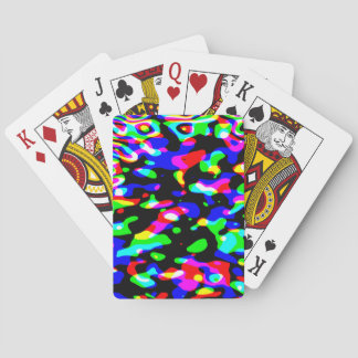Psychedelische Abstracte Black Light Neon Kunst Pokerkaarten