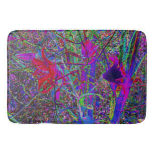 Psychedelische Abstracte Regenboog Kleuren Lelie T Badmat