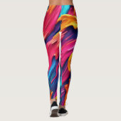 Psychedelische Abstracte verfberoertes Leggings (Achterkant)