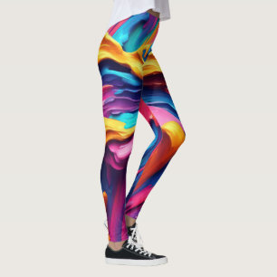 Psychedelische Abstracte verfberoertes Leggings