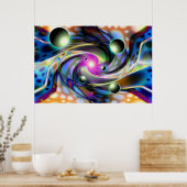 Psychedelische afmetingen - afdruk poster (Keuken)