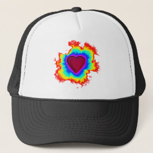 Psychedelische Aura Dubbel Hart Trucker Pet
