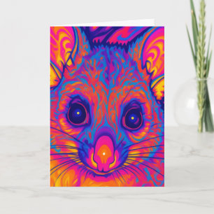 psychedelische Australische Bushtailed possum Kaart