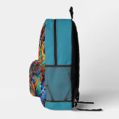 Psychedelische Batik Gitaar Art-Kleurrijke Retro M Bedrukte Rugzak (Rechts)