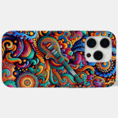 Psychedelische Batik Gitaar Art-Kleurrijke Retro M Case-Mate iPhone Case (Achterkant (horizontaal))