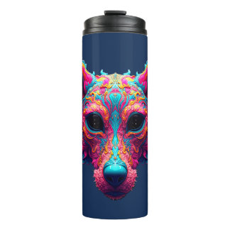Psychedelische Beste Vriend - Hond Design T-shirt Thermosbeker