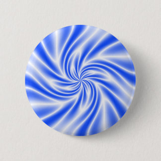 Psychedelische Blauwe Draaikolk Ronde Button 5,7 Cm