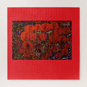 Psychedelische Bloem Bug Meisje Puzzel
