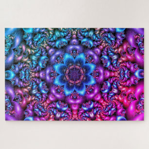 psychedelische bloem mandala puzzel