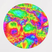 psychedelische bloemen 2 labels (Design 2)