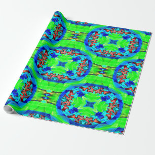 Psychedelische bloemen..... cadeaupapier