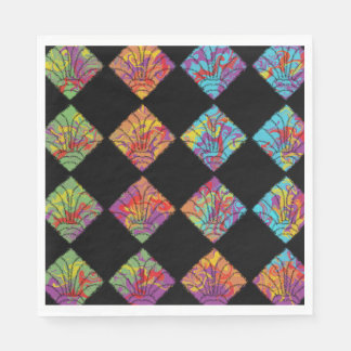 Psychedelische Bloemendiamanten Kleurrijk Abstract Servet