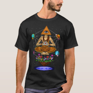 Psychedelische Boeddha Piramide T-shirt
