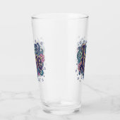 Psychedelische Boho Love Lettering met Bloemen Acc Glas (Rechts)