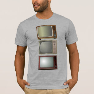 psychedelische bont geïnspireerd televisie T-shirt