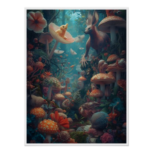 Psychedelische bosposter perfect poster (Voorkant)