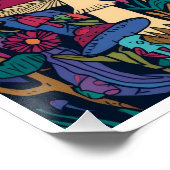 Psychedelische bosposter perfect poster (Hoek)