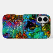 Psychedelische Bubble Burst Abstracte madeliefjes Case-Mate iPhone Case (Achterkant (horizontaal))