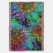 Psychedelische Bubble Burst Abstracte madeliefjes Deken (Voorkant Verticaal)