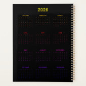 Psychedelische Bubble Burst Abstracte madeliefjes Planner (Achterkant)