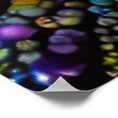 Psychedelische Bubble Burst Abstracte madeliefjes Poster (Hoek)