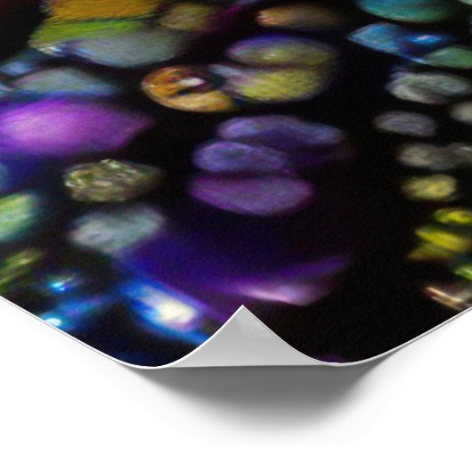 Psychedelische Bubble Burst Abstracte madeliefjes Poster (Hoek)