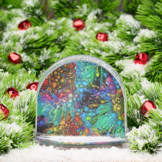 Psychedelische Bubble Burst Abstracte madeliefjes Sneeuwbol (Kerstmis)