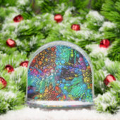 Psychedelische Bubble Burst Abstracte madeliefjes Sneeuwbol (Kerstmis)