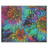 Psychedelische Bubble Burst Abstracte madeliefjes Sticker (Voorkant)