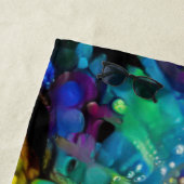 Psychedelische Bubble Burst Abstracte madeliefjes Strandlaken (In situ)