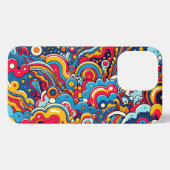 Psychedelische bunte Grafik iPhone Hoesje (Achterkant horizontaal)