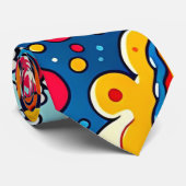 Psychedelische bunte Grafik Krawatte Stropdas (Opgerold)