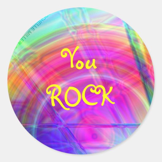 Psychedelische cirkel Sticker (Voorkant)