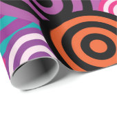 psychedelische cirkels die papier verpakken (Rol Hoek)