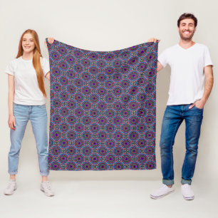 Psychedelische Cirkels Fleece Deken