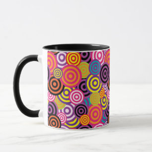 psychedelische cirkels koffiemok mok
